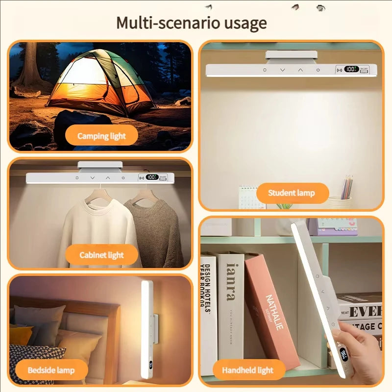 Smart Touch Table Lamp Magnetic Desk Lamp Bulit-in 2000mAh Battery for Reading Cabinet Mirror Bedside Rechargeable Night Lights