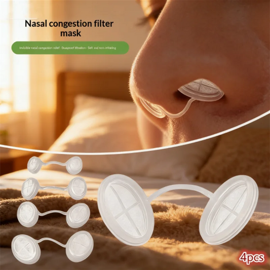 NEW Disposable Nasal Plugs for Comfort - 4 Pcs Invisible Filters in Assorted Sizes, Portable and Unobtrusive for Day-to-Day Wear