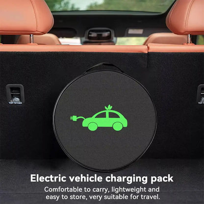 EV Cable Organizer Bag Electric Car Charger Box Charging Organizer Jumper Cable Bag Electric Vehicle Charging Cable Case