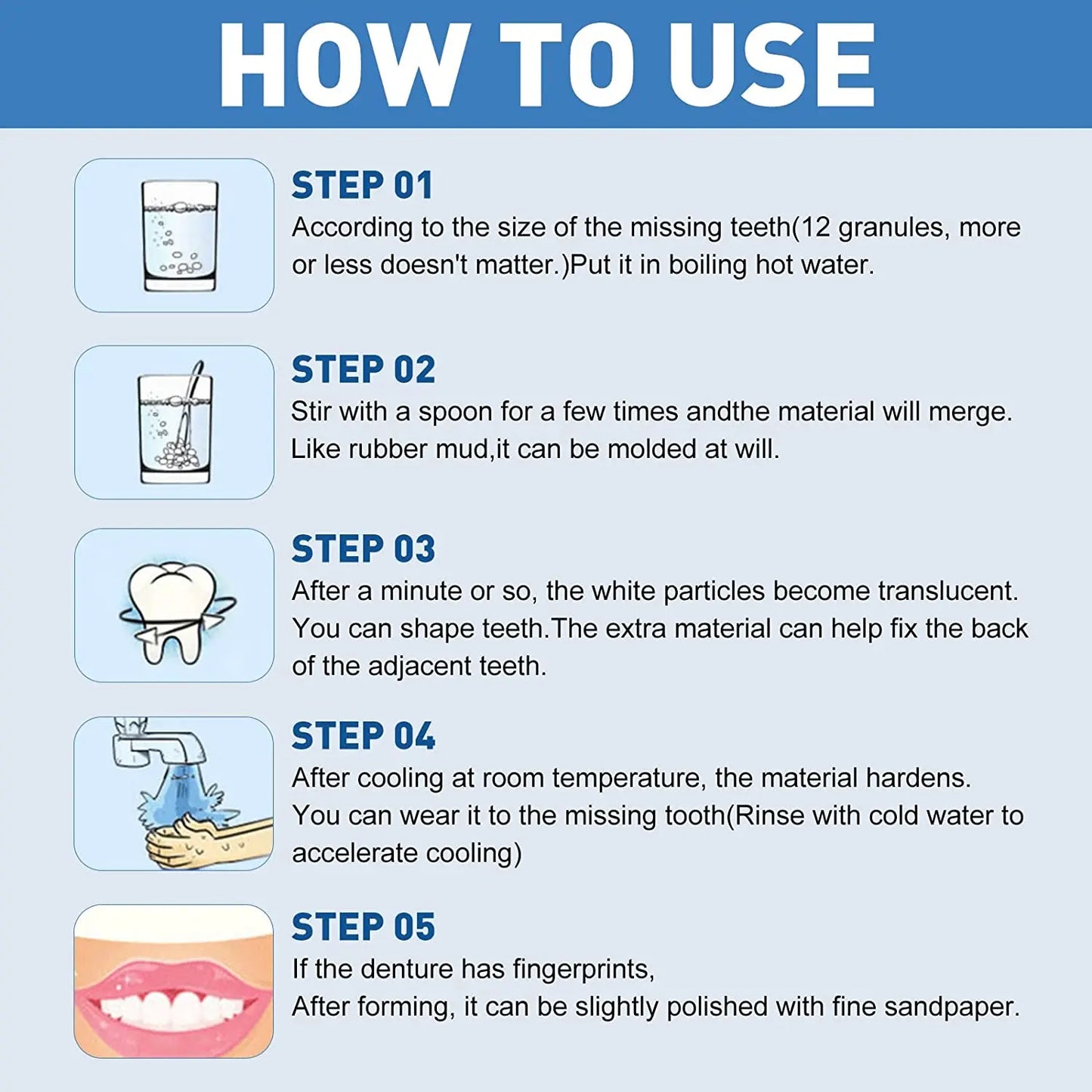 10g/bag Tooth Repair Kit-thermal Beads For Filling Fix The Missing And Broken Tooth Or Adhesive The Denture Fake Teeth Gutta Per