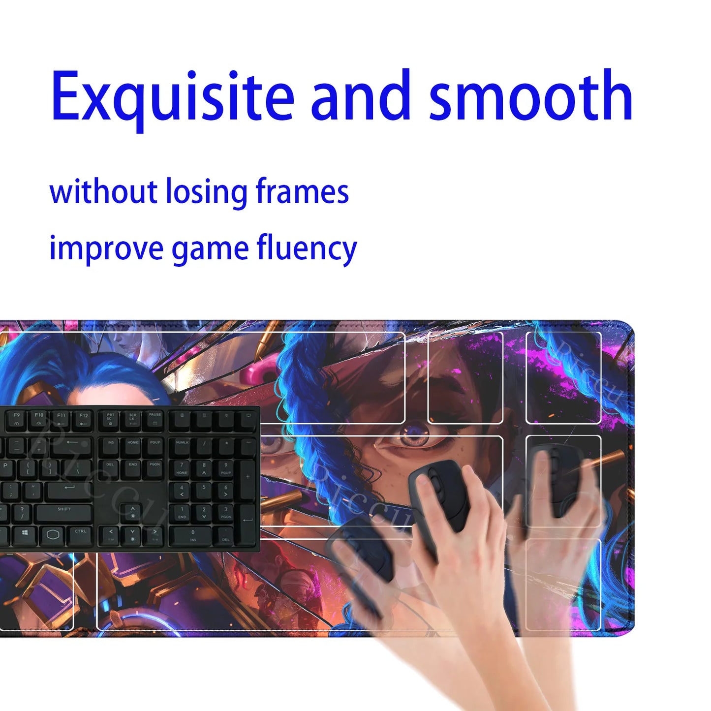 Riftbound LTCG Card playmat League of Mouse Pad Legends Jinx Series LOL 600x350mm overlock Board Game HD Printing XXL Desk Mat