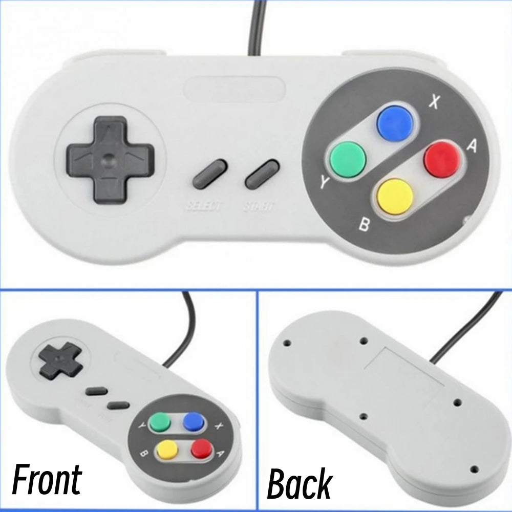 Replacement Gamepads For SNES For SFC 16 bit Video Game Console Handle Purple Colorful Buttons Controller Joystick Accessories