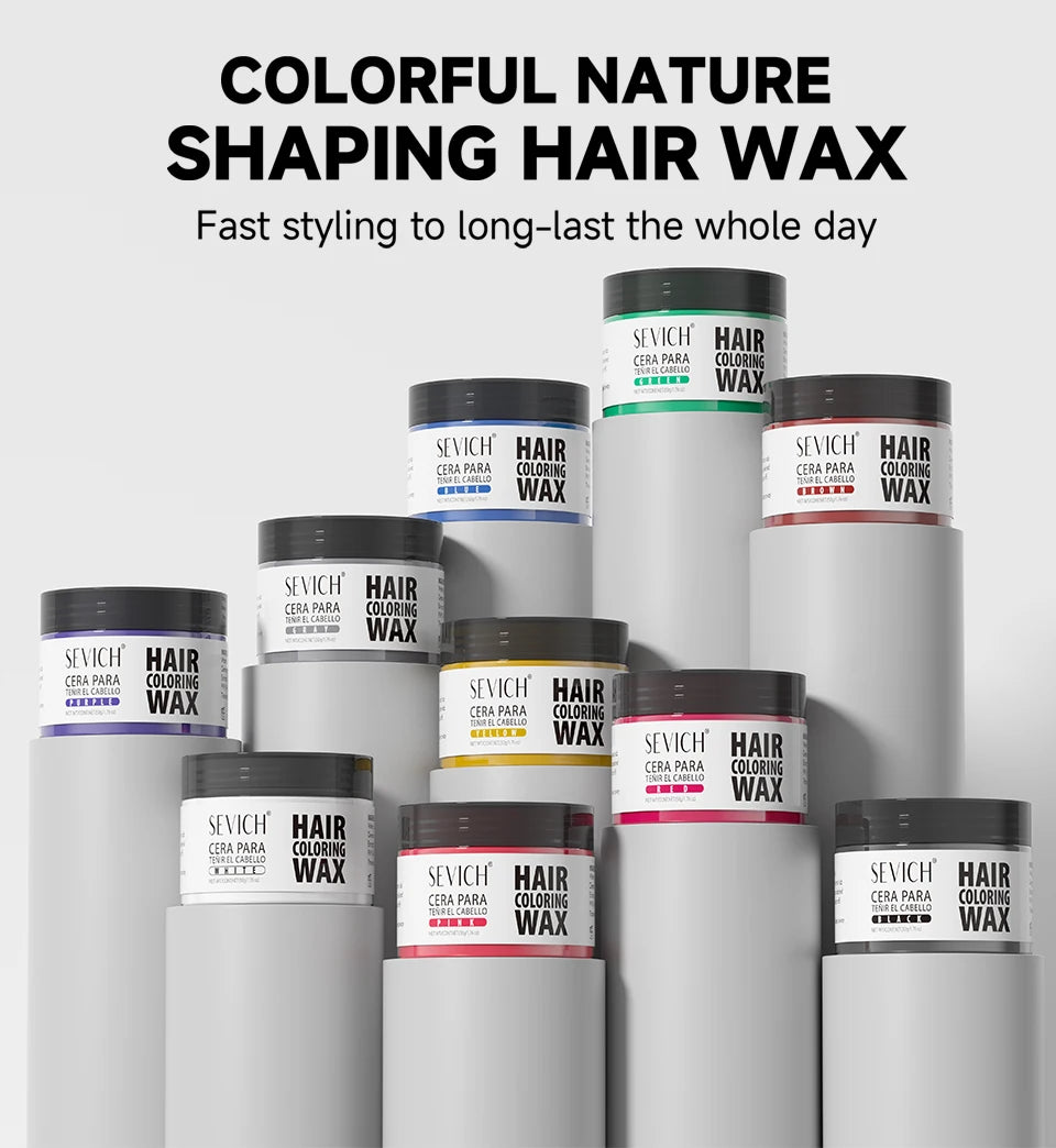 13 colors Halloween Hair Colour Wax 50g/120g DIY Temporary Dye Hair Mud Wax Hair Colour Cream For Daily Party Cosplay Men&Women
