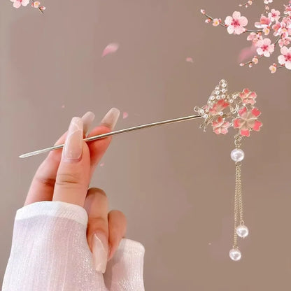 1pc Romantic Chinese Style Hair Accessory Alloy Jewelry Women's Hair Needle Suitable for Daily Wear Gifts Girls Fashion Hairpin