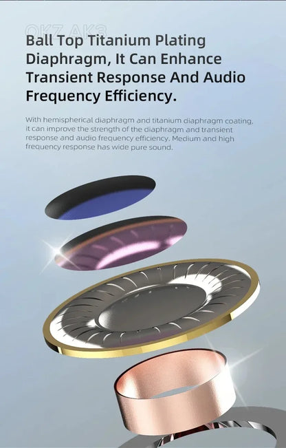 QKZ CK5 FiLe Wired Earphone with Microphone HiFi Music Earphone Professional Gaming And Sports Noise Cancelling Headphones