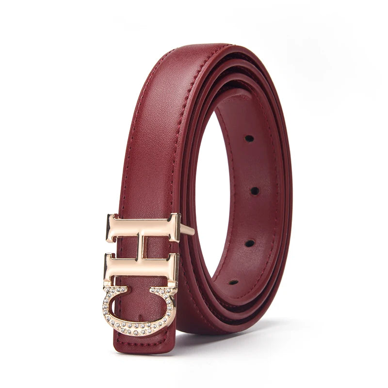 Retro Women's Automatic Buckle Belt Simple And Trendy Women's Jeans Casual Pants Belt Fashionable Women's Clothing Accessories