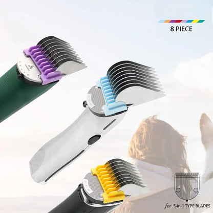 8-Colors Animal metal Combs set Fit For Wahl Professional Pet/Dog/Cat/Horse Clipper Arco,Bravura,Chromado,Creativa,Figura,Motion