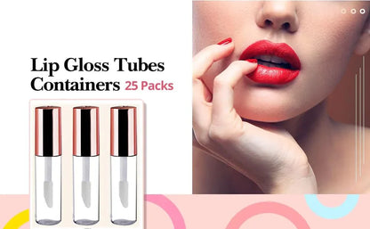 1.2ml Mini Lip Gloss Tubes with Wand Empty Travel Bottle Refillable Lip Gloss Containers Lip Balm DIY Lipstick Cosmetics