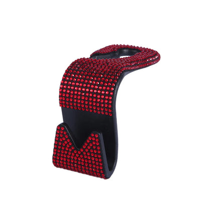 Rhinestone Decor Car Seat Back Hook Hanger Universal Bling Diamond Vehicle Auto Headrest Storage Holder Car Accessories