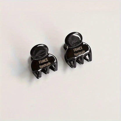 2pcs/set Mini Acetate Hair Claw Side Pins Small Size Shark Clip Sweet Cute Elegant Hairpin Hair Clips Women Hair Accessories