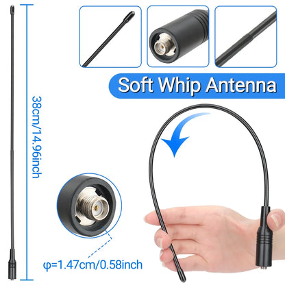 AM-771 Air Band SMA-Female Antenna 108-136MHz for Quansheng UV K5 (8) K6 Baofeng UV 5RH 21 PRO V2 UV-98 Walkie Talkie Ham Radio