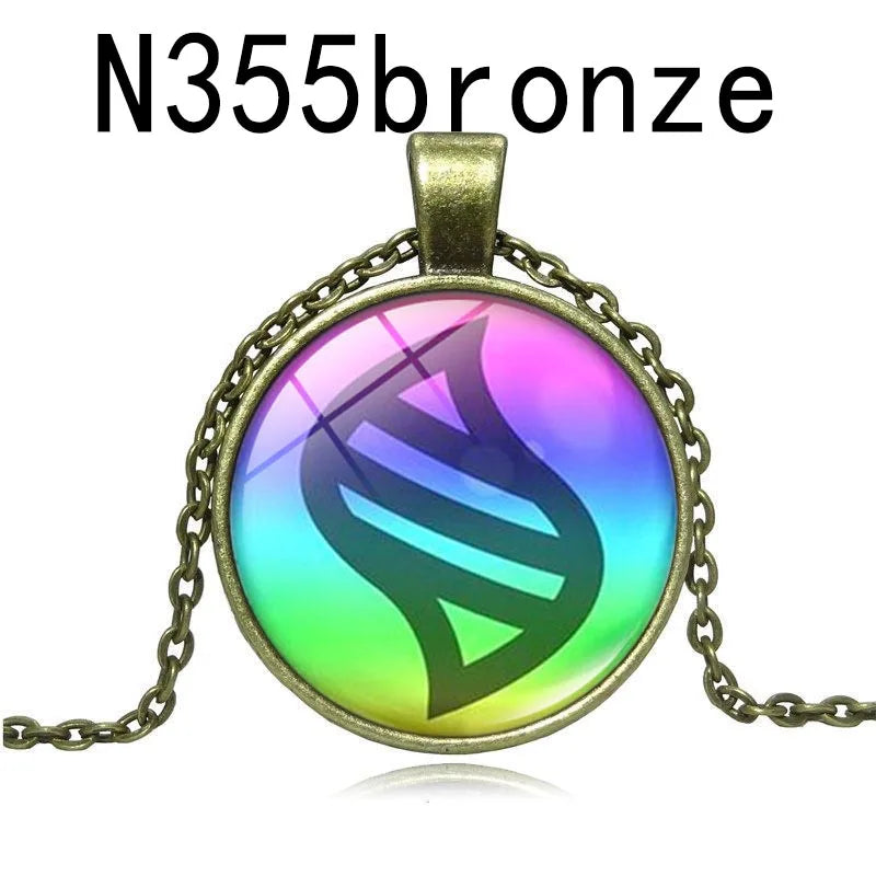 Anime Mega Stone Poke Necklace Glass Dome Cabochon Pendant Jewelry Choker Necklaces for Women Gift