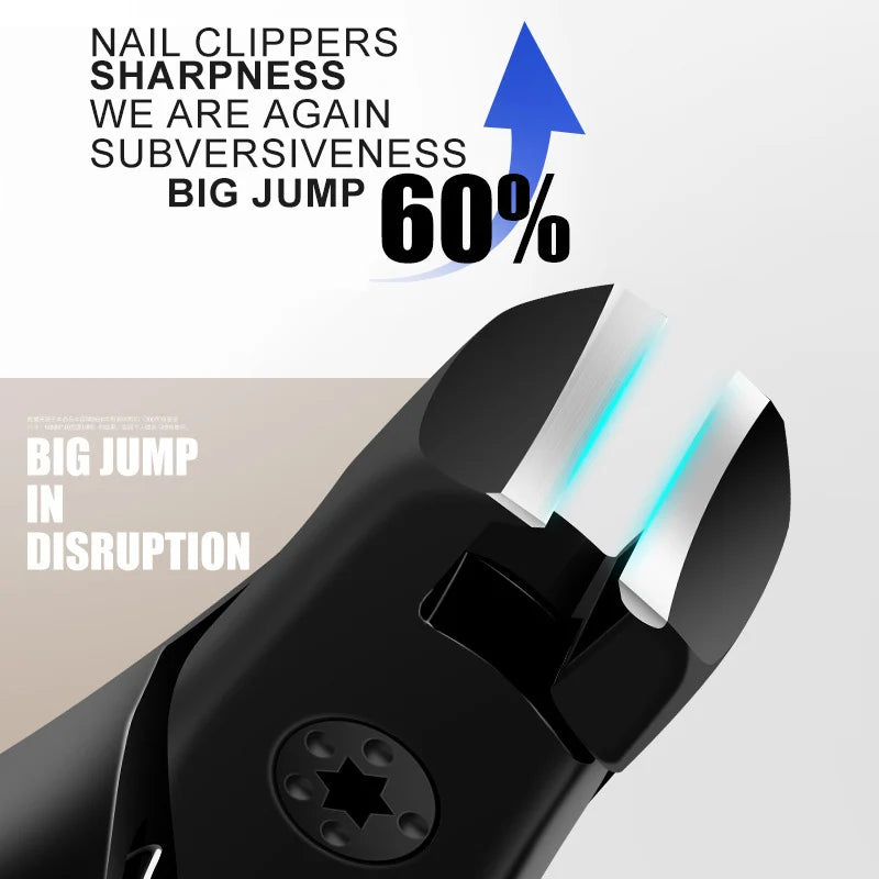 Large Size Stainless Steel Nail Clipper - Professional Toenails Trimmer Thick Hard & Durable Nail File for Household Use