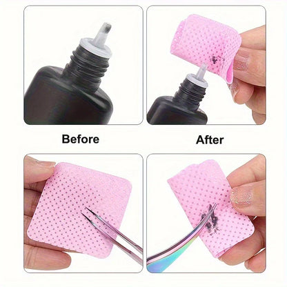 20-600pcs Lint-Free Nail Wipes Gel Cleansing Tissues Aluminum-Free Nail Polish Remover Pads for Nail Beauty Cleaning Care Tool