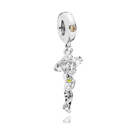 Disney Toy Story Monsters, Inc.Charm Beads Pendant Fit Original Snake Silver Bracelet Necklace Beads For Diy Jewelry Women Gift