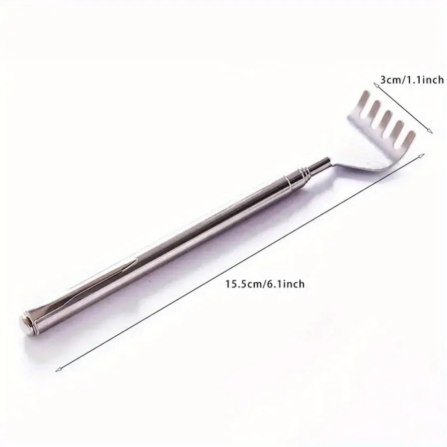 Compact Telescopic Back Massager – Portable Extendable Stainless Steel, Ideal Birthday Gift & Christmas Stocking Stuffer for Sen