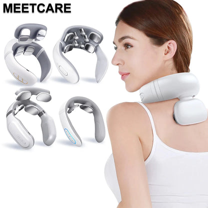 Smart Back Neck Massager Electric TENS Pulse Cervical Muscle Massages Wireless Shoulder Health Care H99 H62 JT88 F6Device