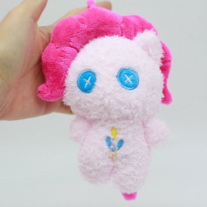 Hasbro My Little Pony Plush Pendants Soft Stuffed Keychain Bag Backpack Ornaments Applejack Pinkie Pie Christmas Gift