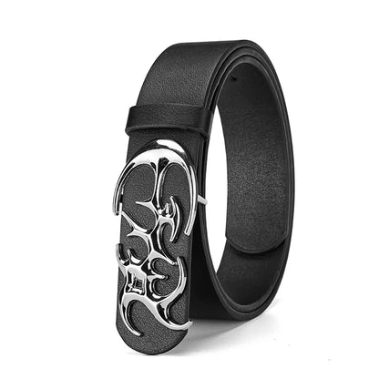 Fashion And Creative Geometric Alloy Pin Buckle Belt Simple Men's Casual Belt Individual Men's Birthday Gift Wholesale