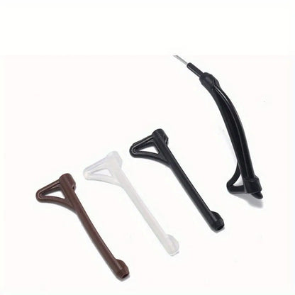 10pcs Glasses Anti-slip Silicone Sleeve Eye Frame Leg Drag Fixed Ear Hook Bracket Anti-drop Artifact Glasses Accessories