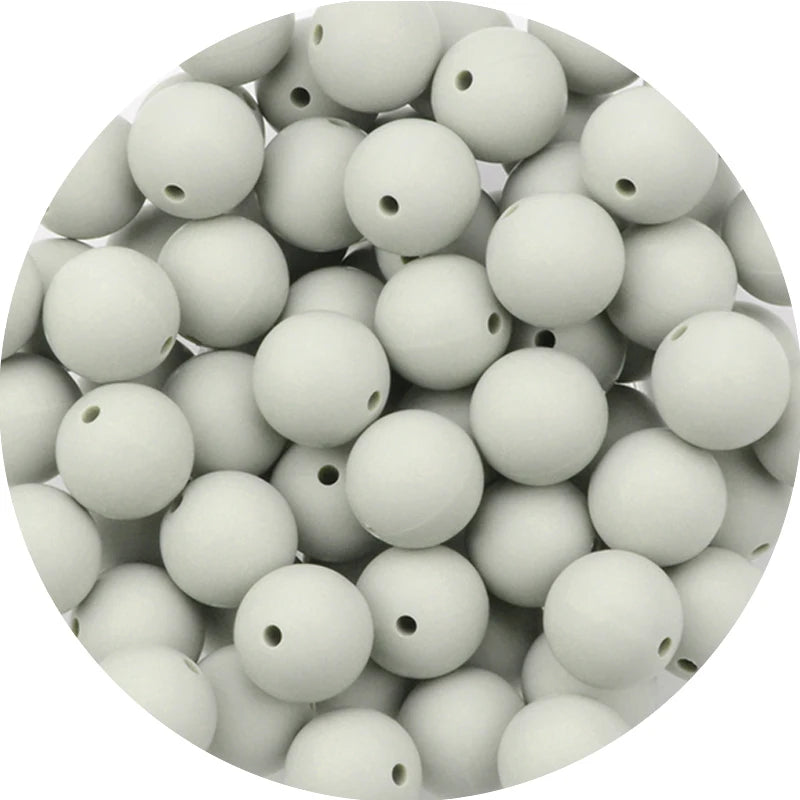 LOFCA 12mm 50pcs/lot Beads Food Grade Silicone Teether Round Beads Baby Chewable Teething Beads Silicone Teether For Diy