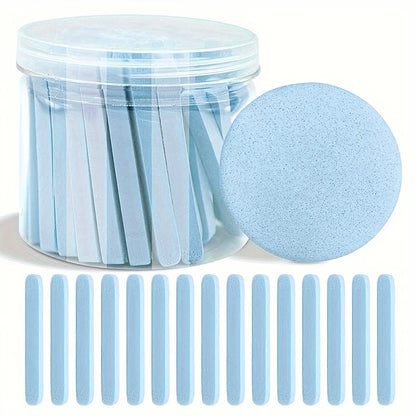 Compress Face Wash Puff with Storage Box Facial Cleansing Sponge for Makeup Remover Round Face Wash Sponge Skincare Beauty Tool