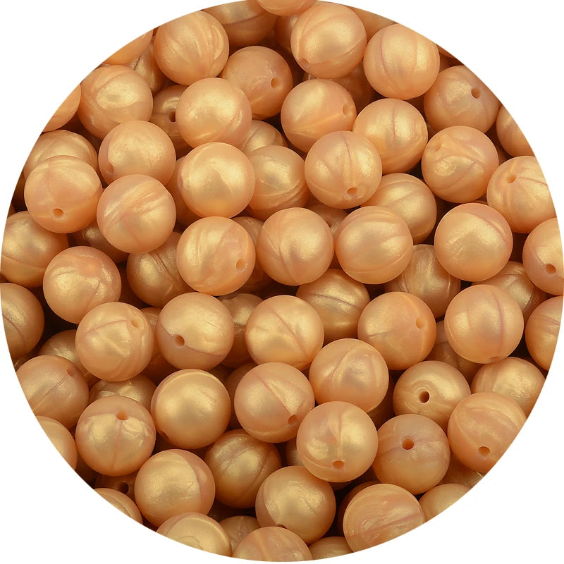 LOFCA 12mm 50pcs/lot Beads Food Grade Silicone Teether Round Beads Baby Chewable Teething Beads Silicone Teether For Diy