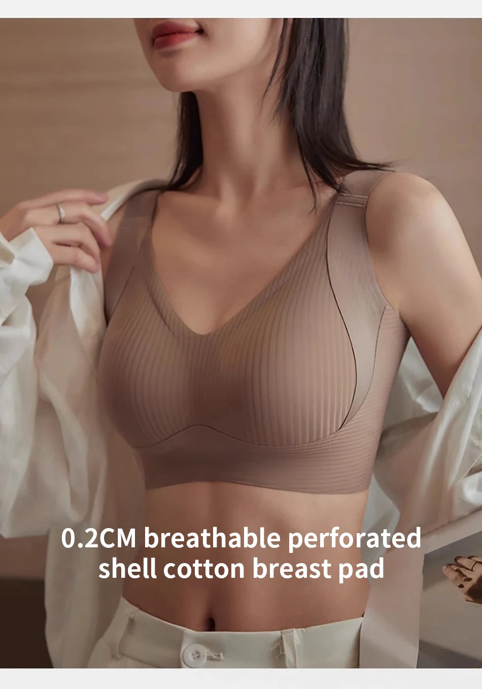 Women Maternity Bra Non Slip Shoulder Strap Bralette Simple and Casual No Underwire Padded Full Cup Size Adjustable Underwear