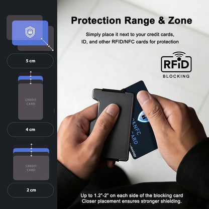 RFID Blocking Card One Card Protects Entire Wallet NFC Contactless Bank Debit Credit Card Protector ID ATM Guard Card Blocker