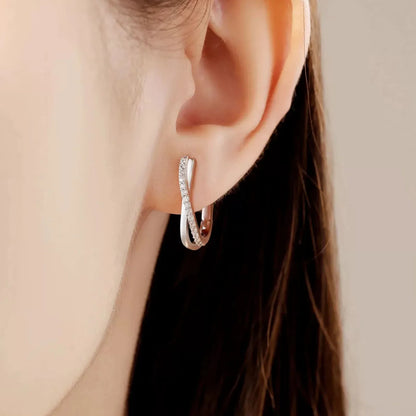 Star Twisted Line Earrings Jewelry Versatile Hoop Earrings For Women Jewelry Fine Birthday Party Gifts