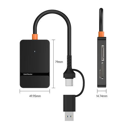 USB C 8-in-1 Card Reader Multi-functional Card Reader Support  SD/TF/CF/MS Card Read 5Gbps Write Read U Disk Flash Card Adapter