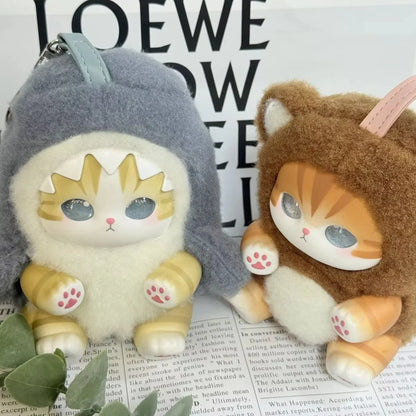 new Mofusand Vinyl Series Toys Shark Cat Surprised Box Toy Ornaments For Kids birthday girl Gift Pendant replica
