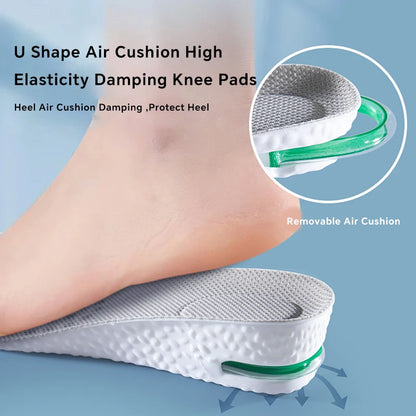 1Pair Height Increase Insole for Feet Sports Air Insoles Comfort Plantar Fasciitis Shoes Inserts Shock Absorbing Shoe Pads