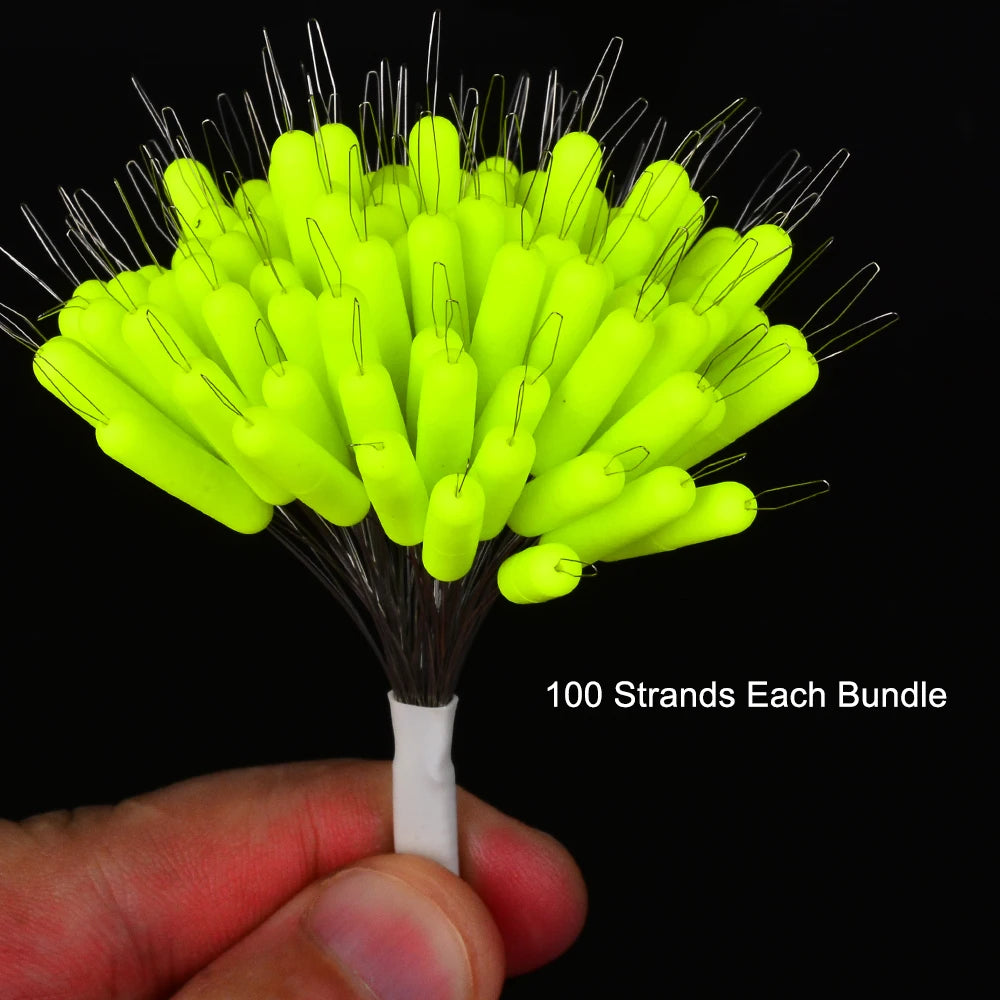100pcs Premium Rubber Oval Bobber Stoppers - Space-Saving Float Stops for Fishing Gear - Durable Fishing Accessories for Anglers