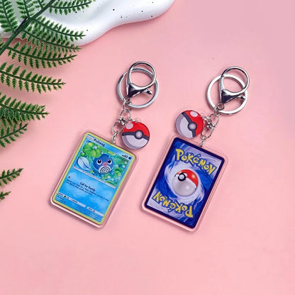 1/43Pcs Pokémon Pikachu Bulbasaur Gold Saint Acrylic Keychain Backpack Pendant Bag Charms Accessories Decoration Holiday Gifts