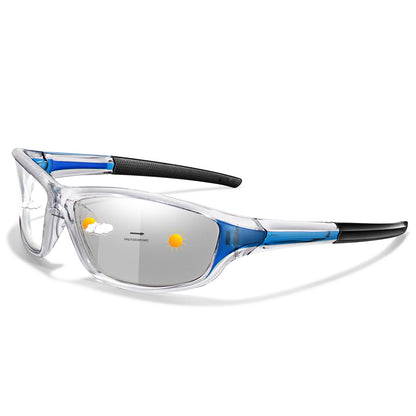 Photochromic Cycling Sunglasses Men Outdoor Sports Tactical Camouflage Goggles Vintage Driving Riding Fishing Windproof