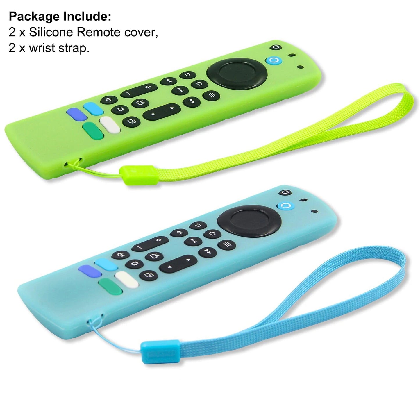 2Pcs Glow in The Dark Silicone Remote Case for Firestick 4K Max/Toshiba/Insignia/Pioneer/Omni (QLED) Series Alexa Voice Remote