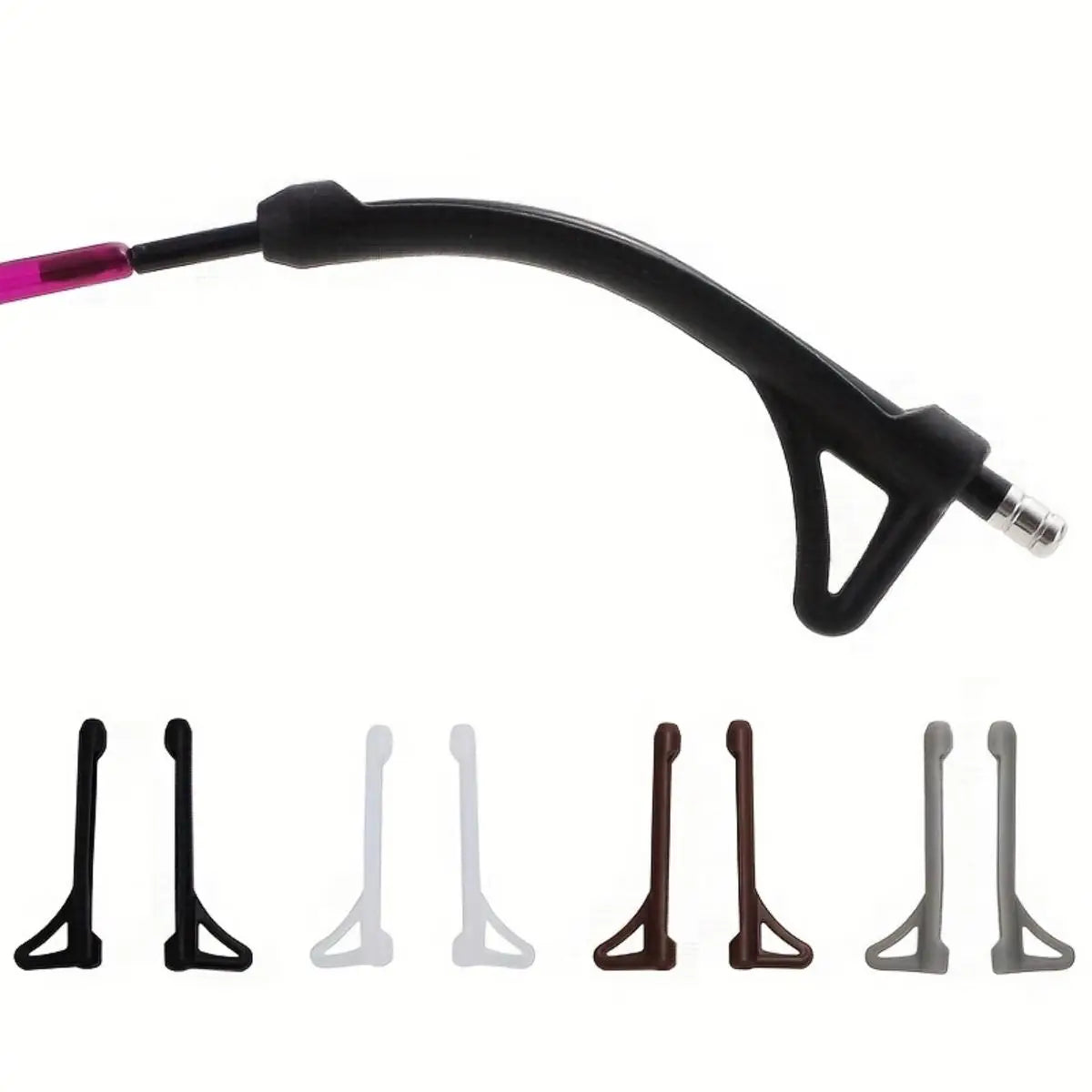 10pcs Glasses Anti-slip Silicone Sleeve Eye Frame Leg Drag Fixed Ear Hook Bracket Anti-drop Artifact Glasses Accessories