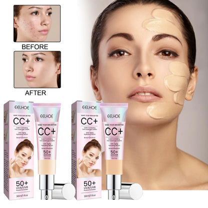 1/2/3pcs CC Cream Foundation Waterproof Brighten Moisturizing Foundation Concealer Oil-Control Long Lasting Spf 50 Makeup