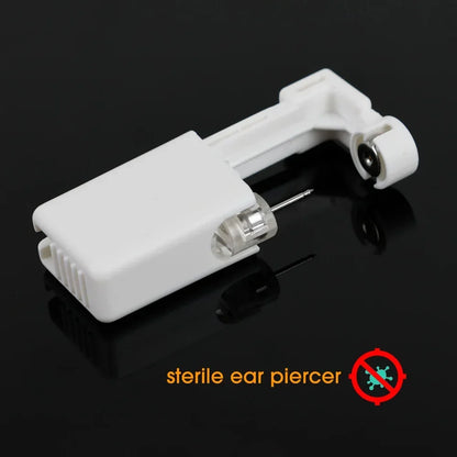 Safety Ear Piercing Gun Kit Women Men Disposable White Plastic Sterile Ear Piercing Device Fashion Simple Jewelry Piercing Tools