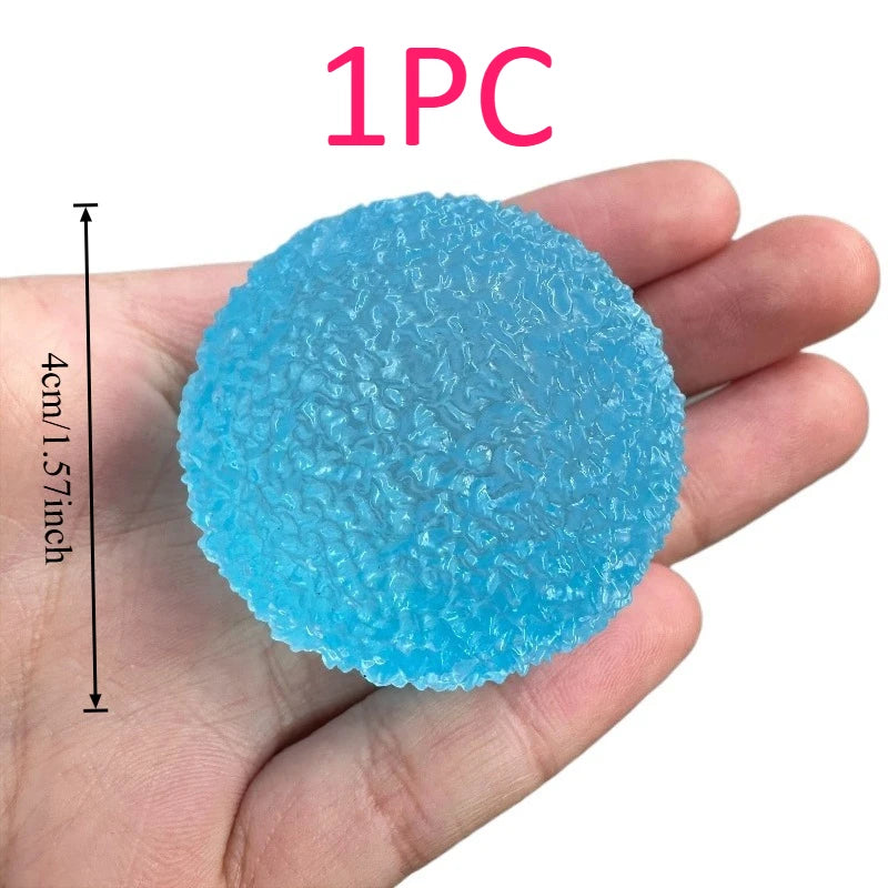 Ice Ball Maltose Squishy Toys Blue Mochi Sensory Fidgets Toy Simulated Transparent Anti Stress Slow-rebound Decompression Toy