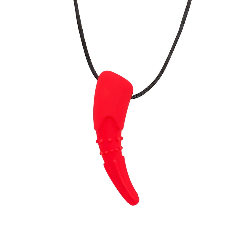 1pcs silicone teether children building block chewing necklace sensory chewing molar pendant oral motor toy for ADHD boy gift