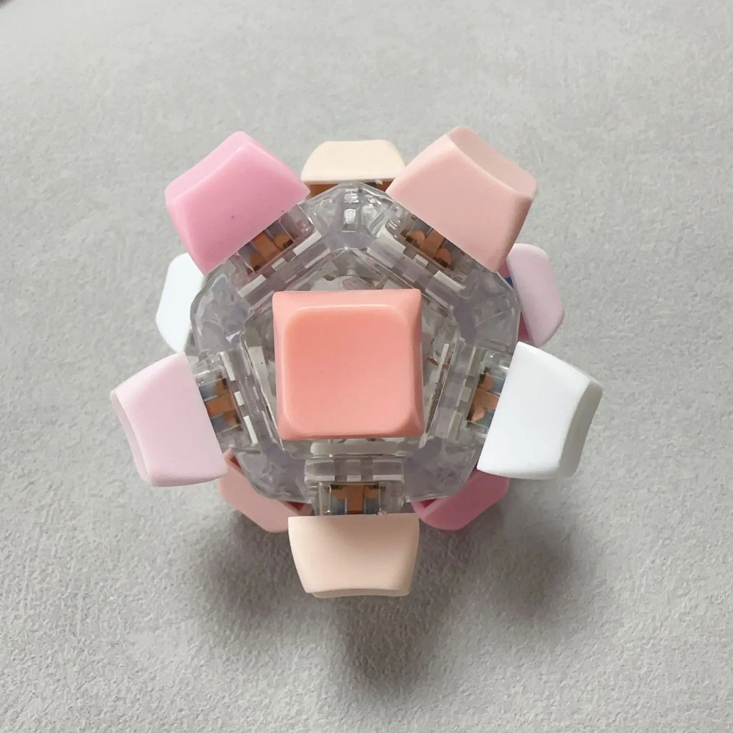 Decompression Button 12 Key Cube Ball Decompression Button Keyboard Ball Fingertip Press Button Axis Tester Toy Surprise