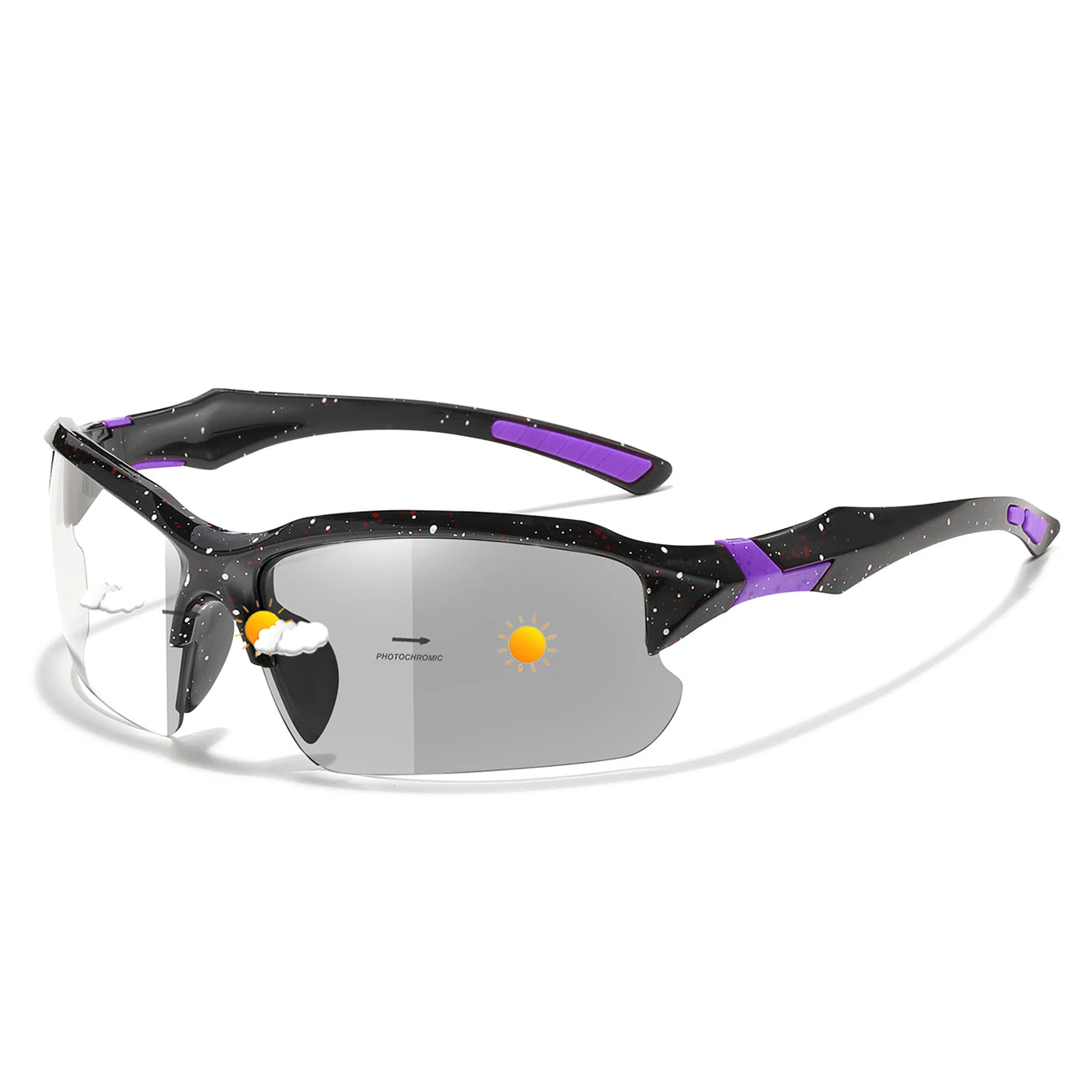 Photochromic Cycling Sunglasses Men Outdoor Sports Tactical Camouflage Goggles Vintage Driving Riding Fishing Windproof