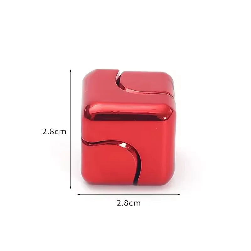 Metal Cube Spinner Fidget Toy Fingertips 3D Puzzle Gyro Gear Sensory Anti Stress Relief Educational Games for  Adults