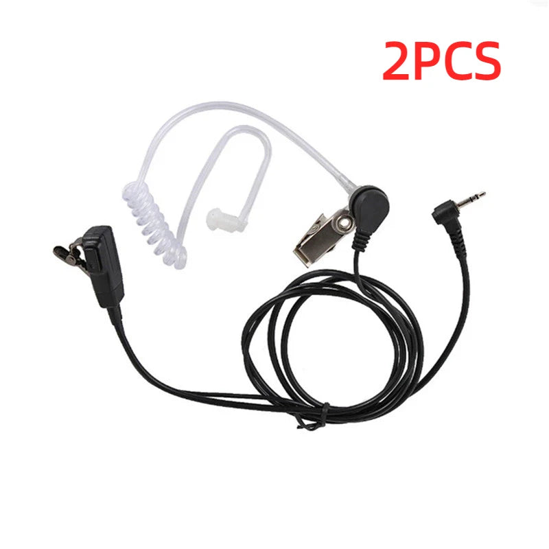 2.5mm Earpiece 1Pin Radio Air Covert Acoustic Tube Earpieces Headset with PTT Mic Compatible with Motorola T5428 TLKR T5 XTR446