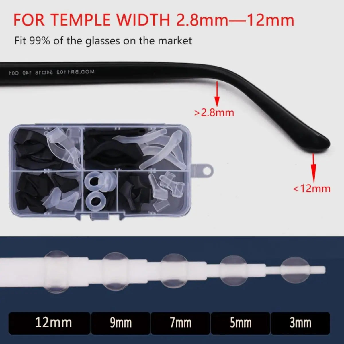 25 Pairs Eyeglasses Retainers Premium Silicone Anti-Slip Eyeglass Holder Comfort Ear Grip Hooks Protectors For Spectacle Eyewear