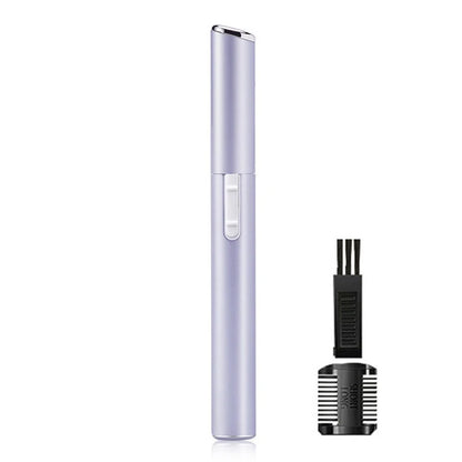 Electric Mini Eyebrow Trimmer Shaver Hair Removal Facial Neck Body Arms Legs Blur - Rechargeable Personal Grooming Kit