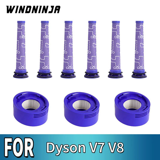For Dyson V7 V8 HEPA Filter Accessories Cordless Vacuum Cleaner V7 V8 Washable Pre Filter Post Filter Replacement Consumables