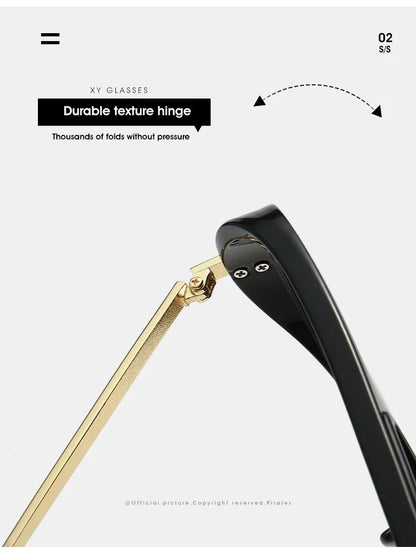 2025 European and American Fashion Sunglasses Male Pilot Double Beam Large Frame Metal New Sunglasses Female